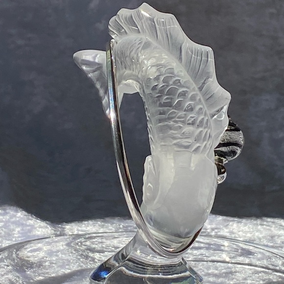 Venetian Artisan Glass Black Swirl 800 Silver Bypass Bracelet Italy - Picture 8 of 14